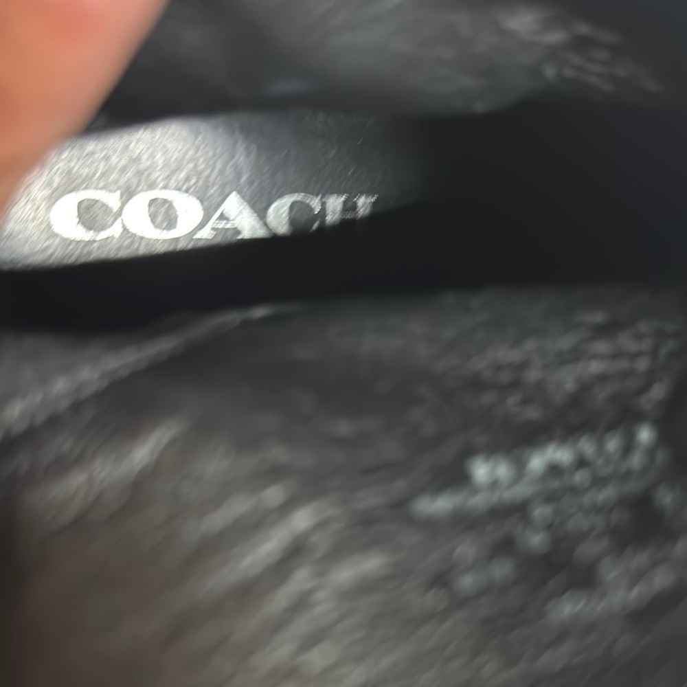 Coach Black Ankle Booties with Scalloped Trim - Picture 3 of 14